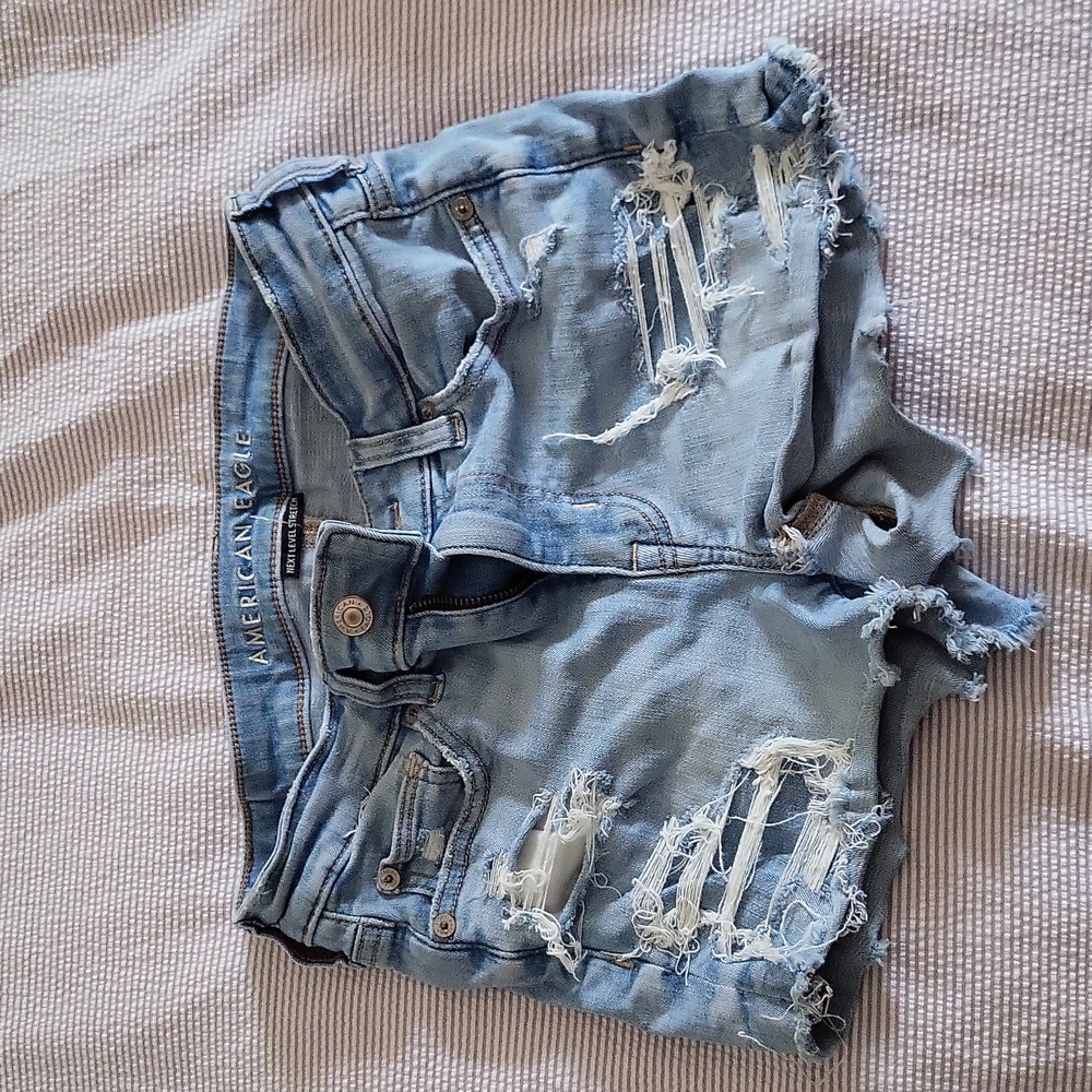 American Eagle Next Level Stretch Denim Shorts Size: 4